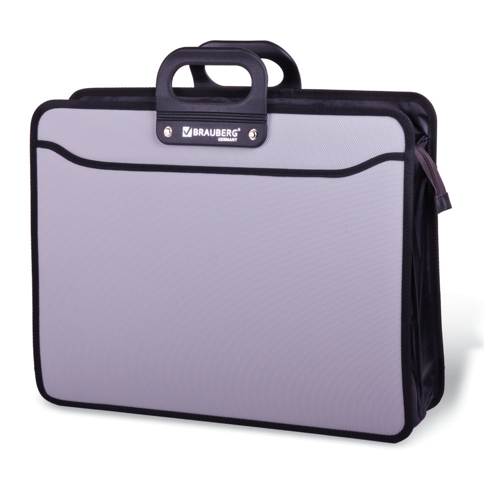 Папка портфель А3 для документов пластиковая Brauberg Портфолио 3 отделения 223080 , 